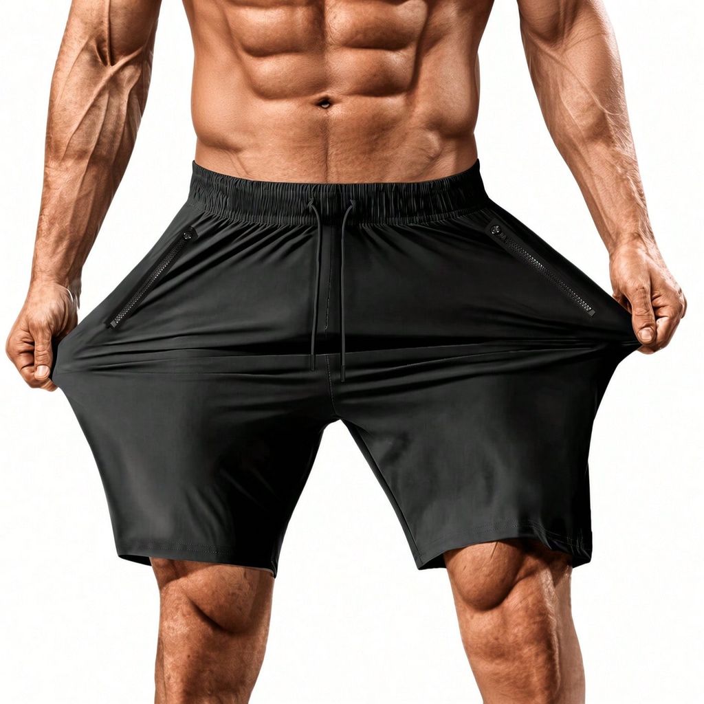 Bermuda Masculina Academia Tactel Com Elastano Bolso Estampada Confortavel Short