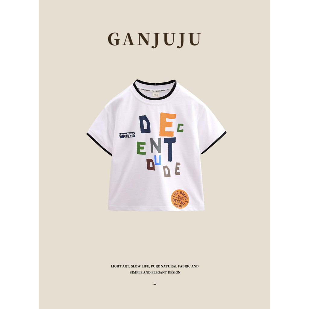 Meninos camiseta de manga curta 2026 novo estilo médio pequeno crianças verão fino Casual topo meninos moda camiseta