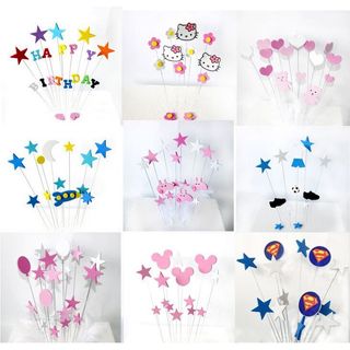Bolo de aniversário inserir sinal fio inserir bandeira estrela de cinco pontas gatinho bolo cozimento decoração inserir 