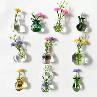 Transfronteiriço Mini magnético pequeno vaso geladeira adesivo DIY acessórios de jóias garrafa de vidro gato bigode cole