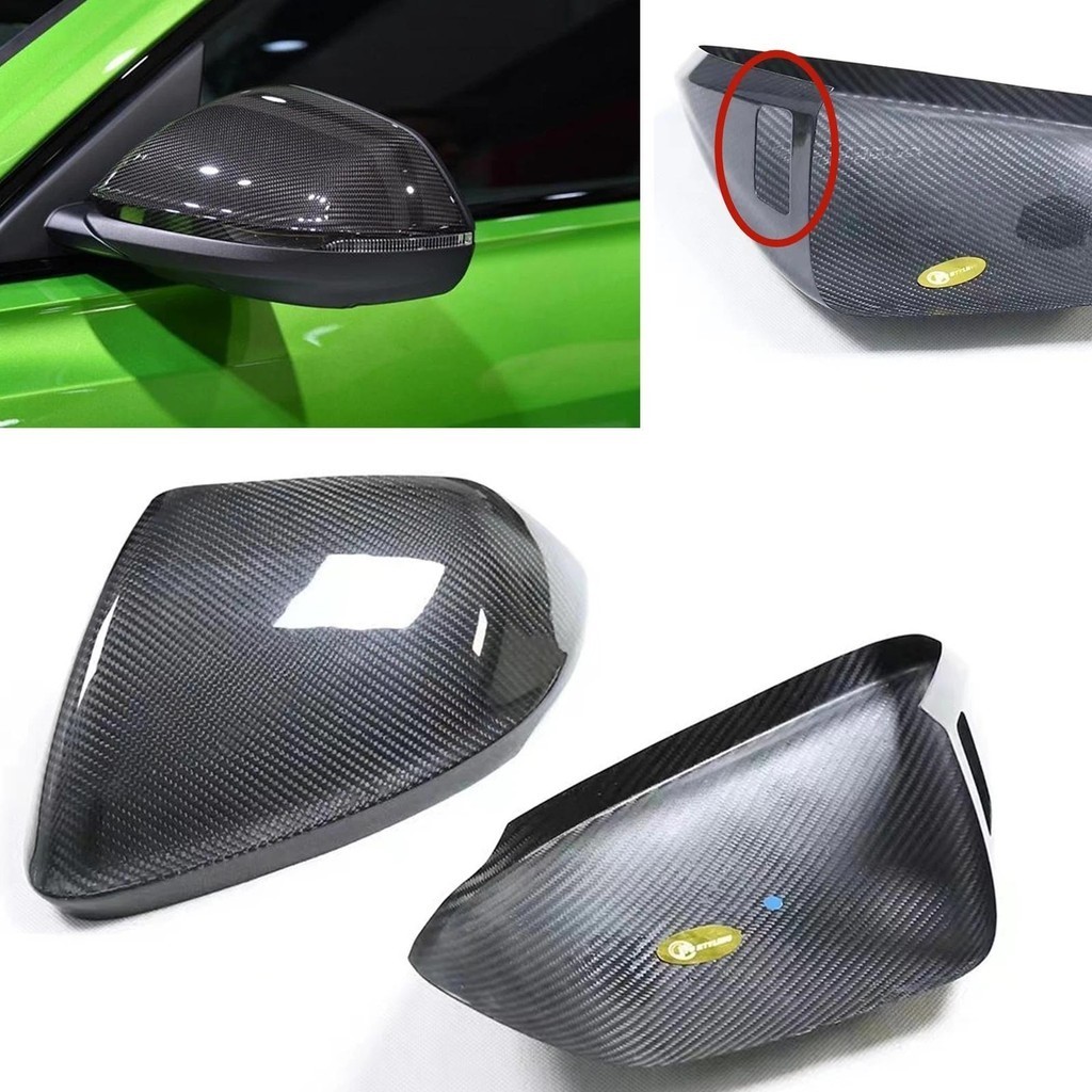 Capa De Espelho Para Lamborghini Urus Audi Q8 RSQ8 2018 + Fibra De Carbono Adicionar Na Tampa Retrovisor Do Carro Caso E