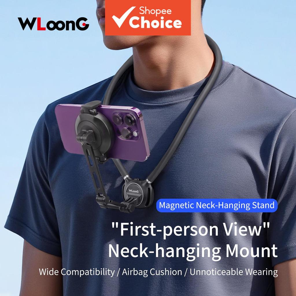 Suporte Magnético de Pescoço para Celular e Câmeras de Ação, Ideal para Viagens e Esportes ao Ar Livre