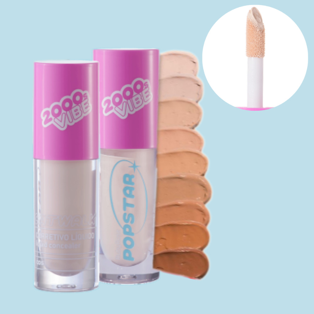 Corretivo Líquido Catwalk Linha Popstar By Ruby Rose Alta Cobertura Neutraliza e Camufla Manchas 2000Vibes