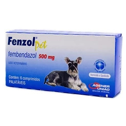 Vermífugo Fenzol Pet Agener União para Cães 500mg - 6 comprimidos
