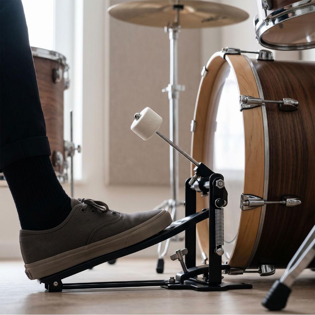 fireworksdm.br-SIP Pedal de Tambor Reversível Sistema de Travamento Ajustável Baixo Único Universal com Batedor de
