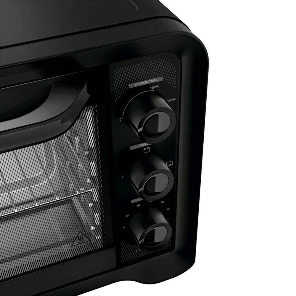 Forno Elétrico de Bancada Dako Pratiko 50L 1600W com Timer Preto 110V — imagem 2 de 2