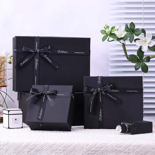 Caixa de presente caixa vazia novo estilo caixa de presente de aniversário tamanho grande caixa de presente preta Premiu
