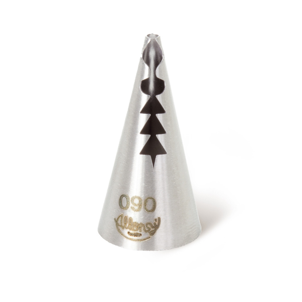 Bico de confeitar aço inox babado Nº 090 allonsy 1 unidade profissional