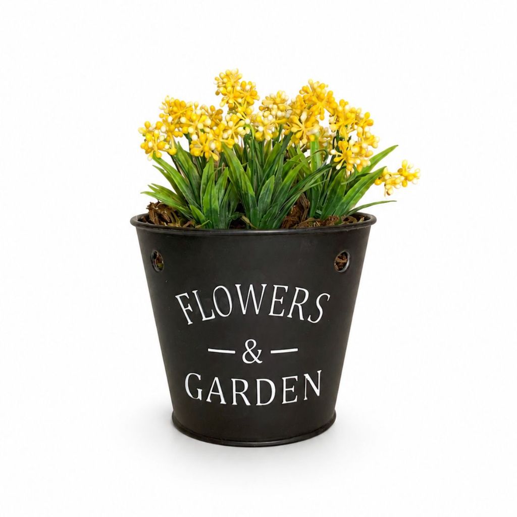Arranjo Vaso Flowers Garden C/ Flores Artificiais Decoração