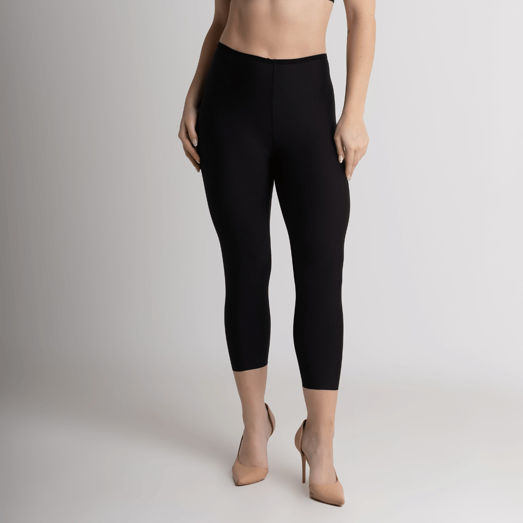 Legging Modeladora Capri Segunda Pele em Microfibra Sem Marcar Corpo