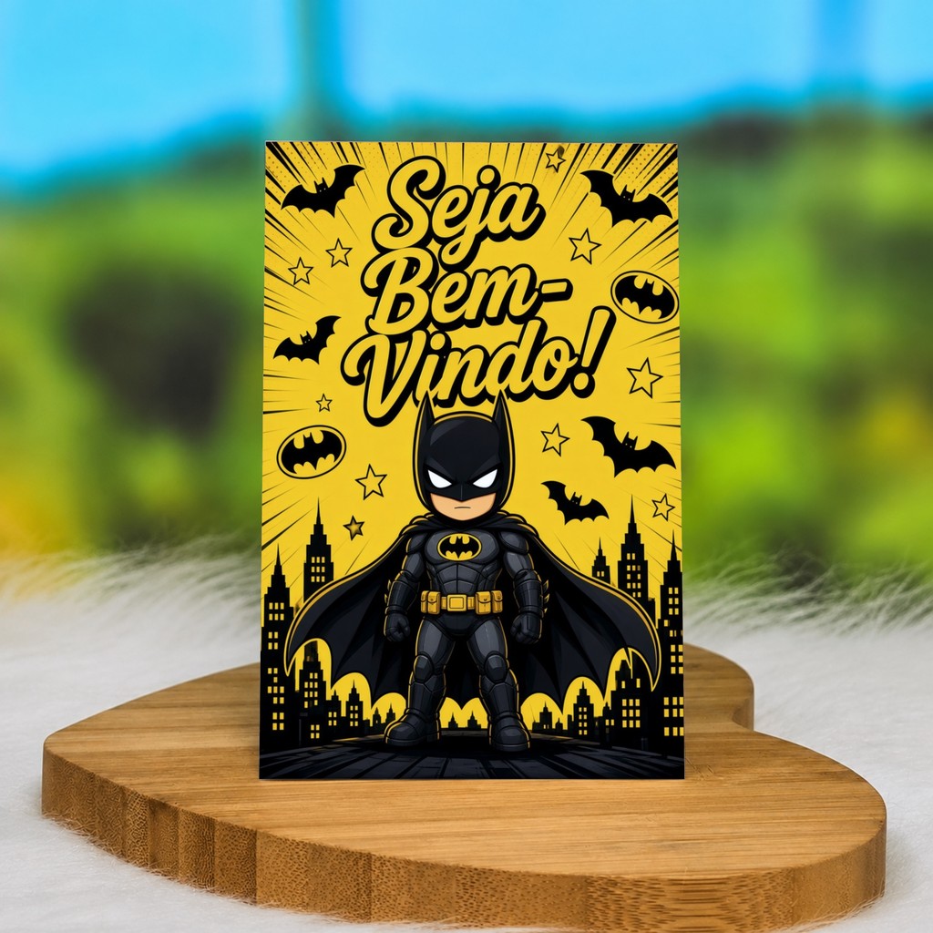 10 a 30 Plaquinhas de mesa BATMAN BABY Cute Heróis - Centro de mesa Lembrancinha de festa infantil — imagem 2 de 2