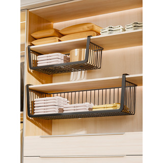 Guarda-roupa em camadas Rack de armazenamento doméstico Pull-out cesta de suspensão roupa interior meias armazenamento f