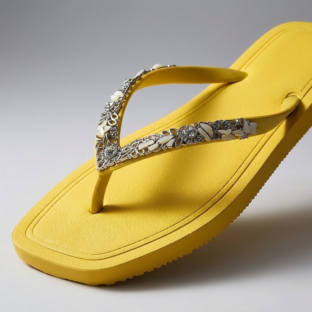 Chinelo Feminino Pedraria Confortável Casual Leve Antiderrapante
