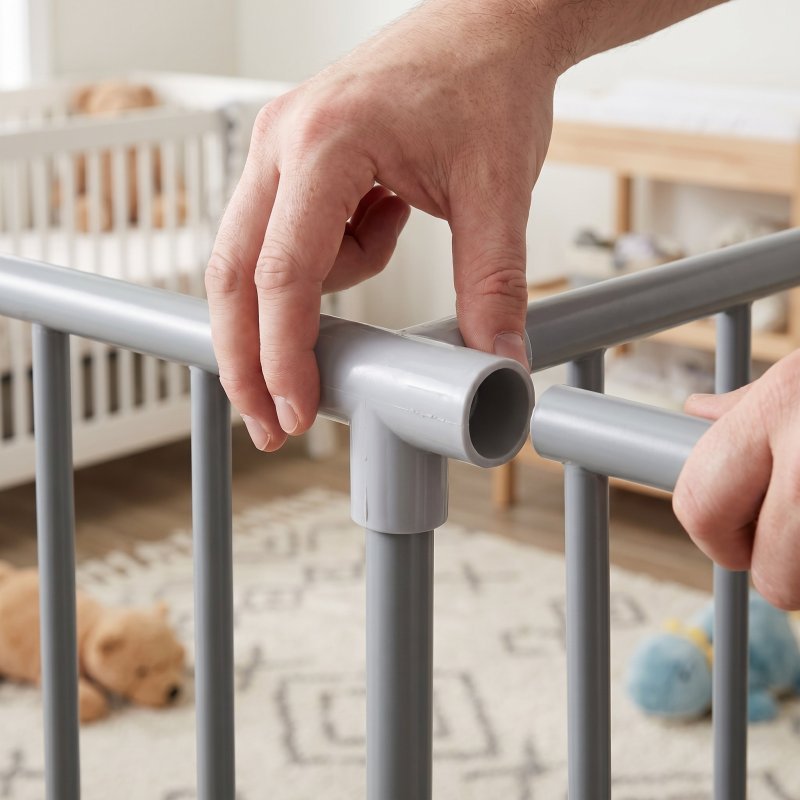📎 4Peças Acessórios Plásticos Para Proteção Infantil Conector T Cinza Claro