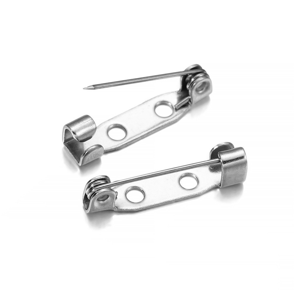 Acessórios de joias DIY, acessórios artesanais de aço inoxidável, broche de suporte inferior 14-45MM, acessórios de pino