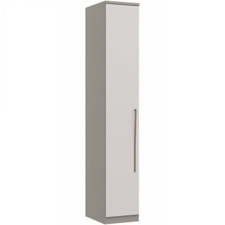 Módulo de Guarda Roupa 1 Porta Elegance Cinza/Niquel/Blanc Niquel Blanc