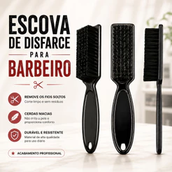 Escova de Disfarce para Barbeiro – Degradê Cabelo e Barba | Acabamento e Limpeza