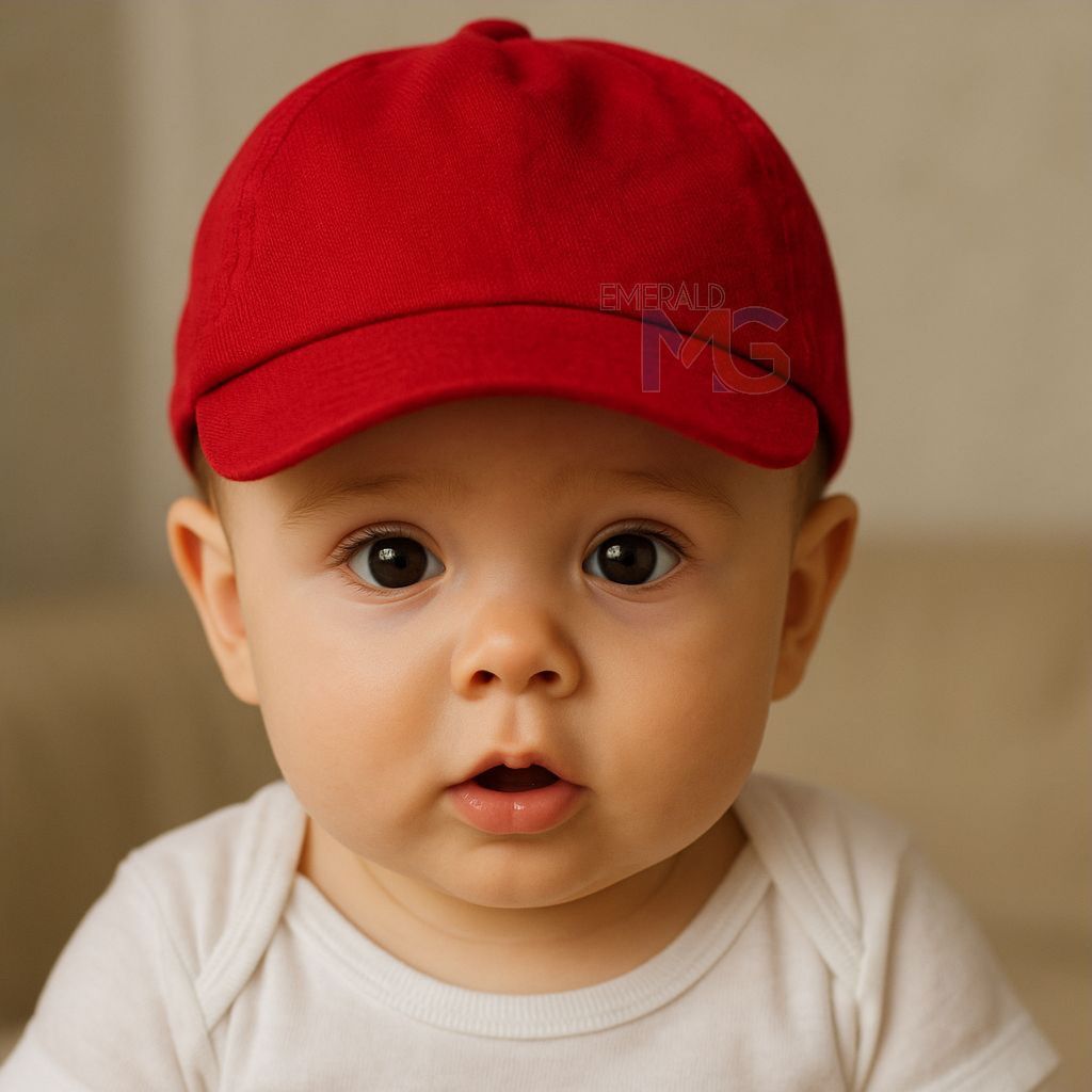 Boné Bebê Básico Unissex Liso Aba Curta Chapéu Infantil Proteção UV50 + Bebê Piscina 03-12 Meses