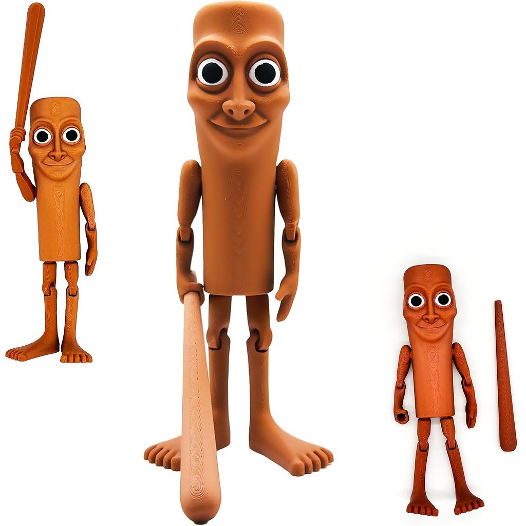 Tung Sahur Articulado Tung 19cm Brinquedo Viral Colecionável Meme Brainrot Original Sajur