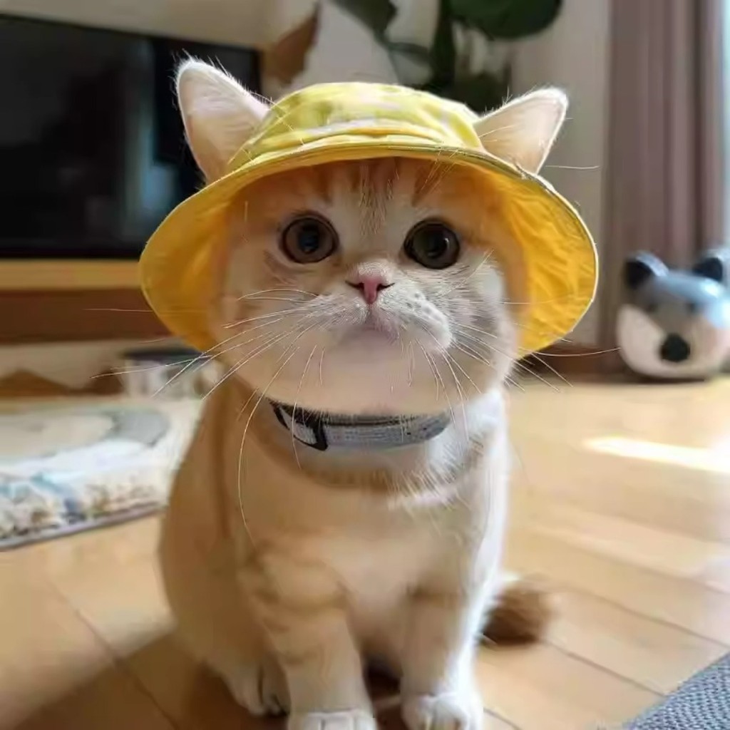 Bonito fora da orelha Pet gato cão chapéu verão protetor solar chapéu de sol filhote de cachorro balde chapéu