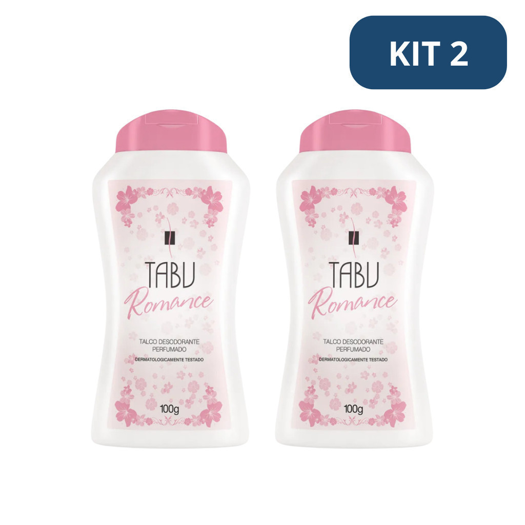Kit 2 Desodorante Talco para pés Tabu Romance 100G