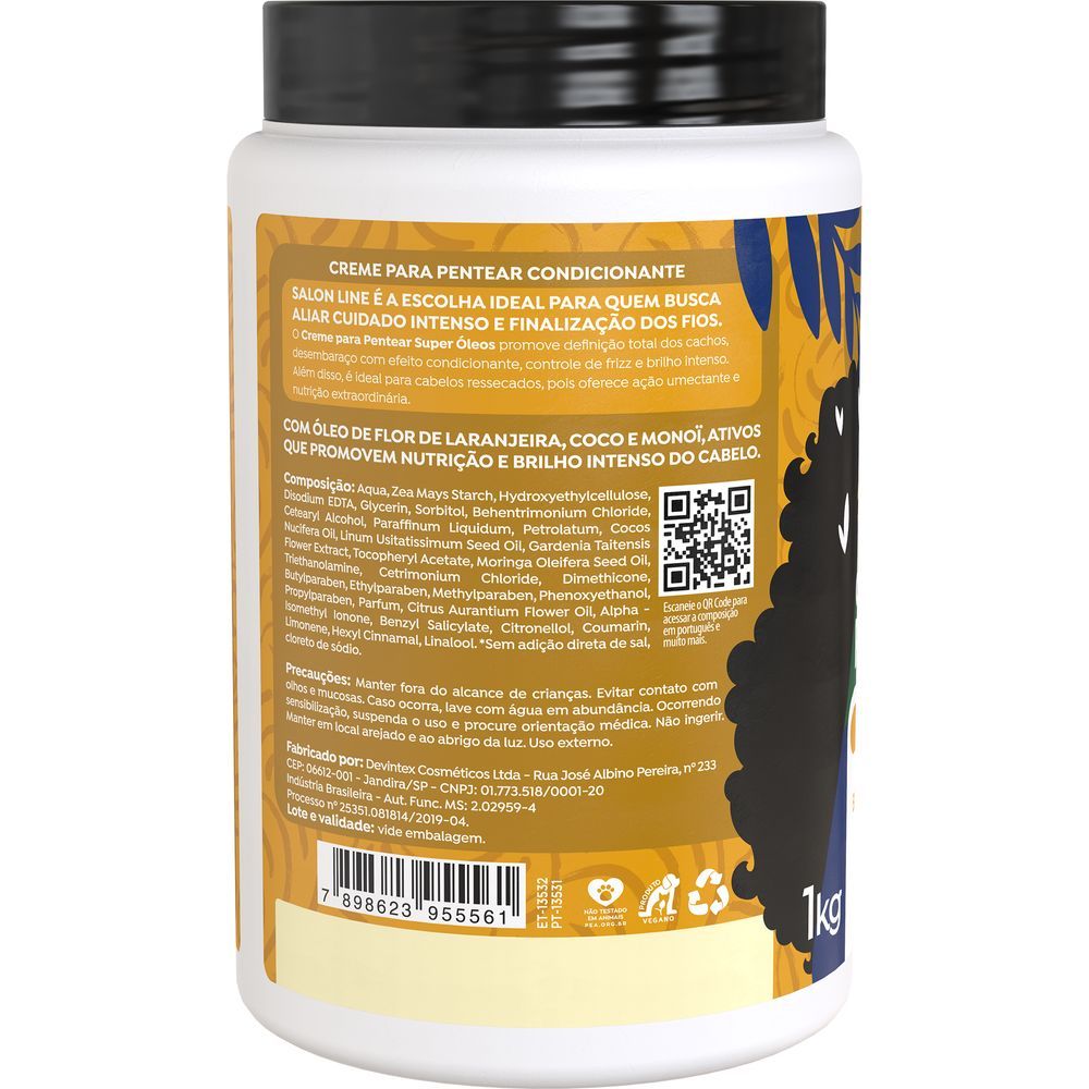 Creme Para Pentear Salon Line Super Óleos 1kg · foto 2