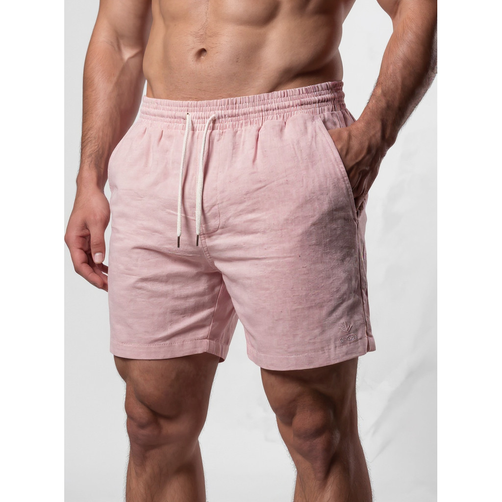 Kit 2 Bermudas Masculinas Linho Elastano Praiana Confortável Verão — Magazine NP