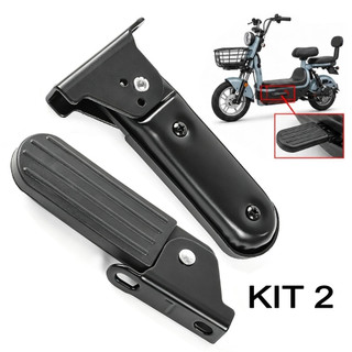 Pedaleira Repousapés Plegável Para Scooter Elétrica E Bicicleta Elétrica, Par L/R, Pedal De Apoio Antiderrapante