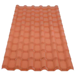 Telha PVC Plan Cerâmica 2,42 Metros x 88cm com 6 Ondas Terracota - P3010021 - AFORT