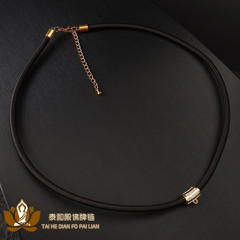 Corrente amuleto corrente de marca de buda tailândia amuleto corrente colar curto clavícula 4mm de espessura banhado a o