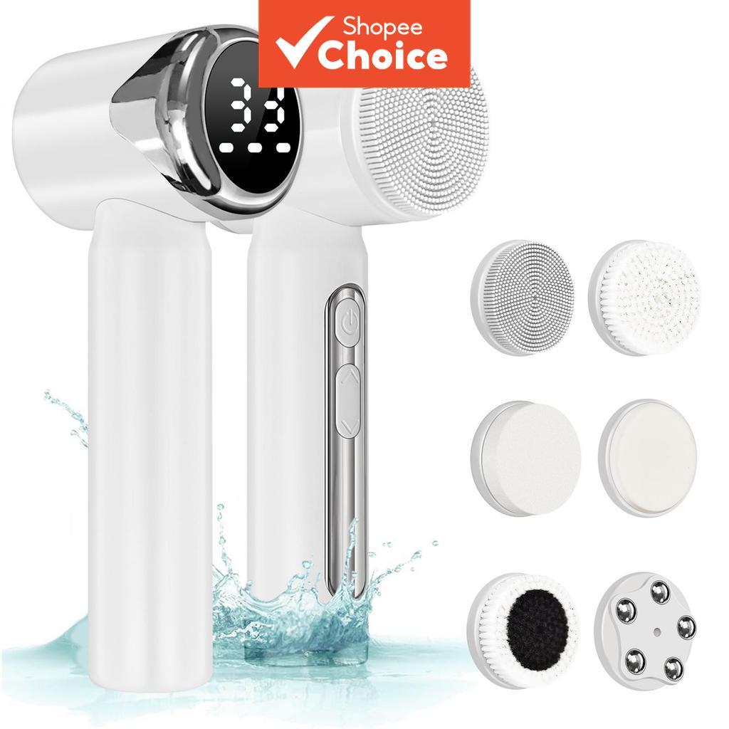 Escova De Limpeza Facial De Silicone Elétrica Recarregável À Prova D'água Dispositivo De Beleza Para Lavagem Profunda De