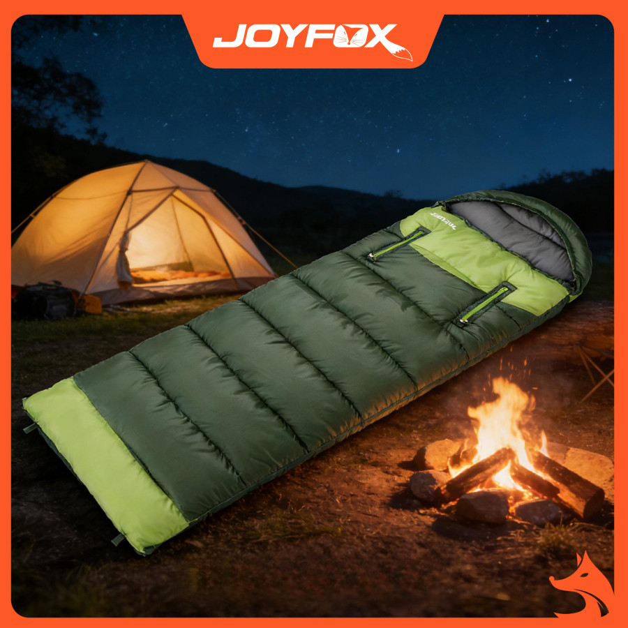 Saco De Dormir Solteiro Patchworkable Lavável À Máquina Joyfox -1,5ºc À -3,5ºc Camping