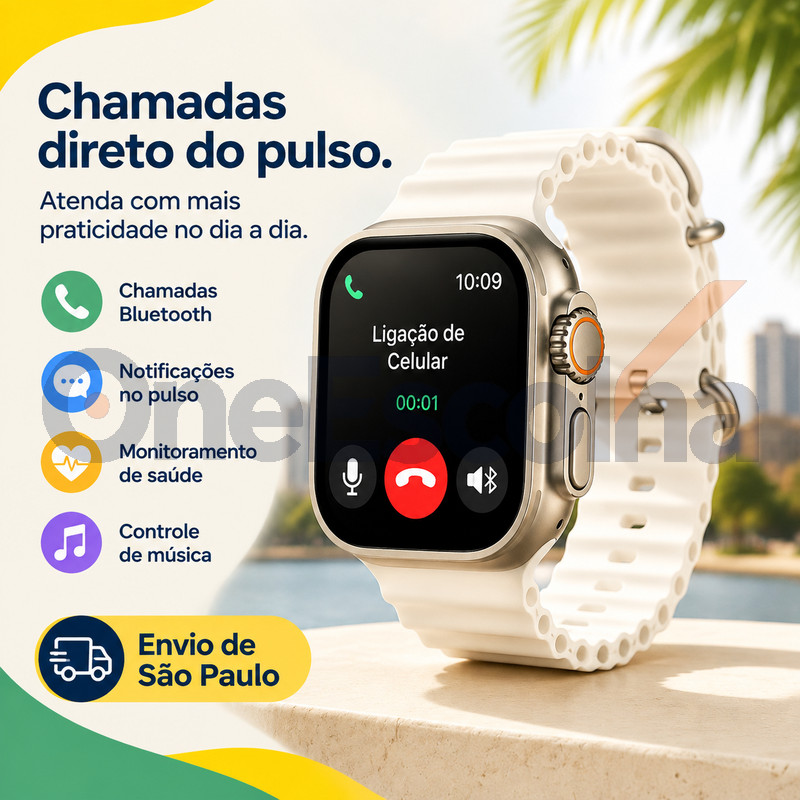 [OneEscolha] Smartwatch S17MINI 38mm Esportivo, Multifuncional, Tela Tátil HD, iOS & Android, Visual Esportivo