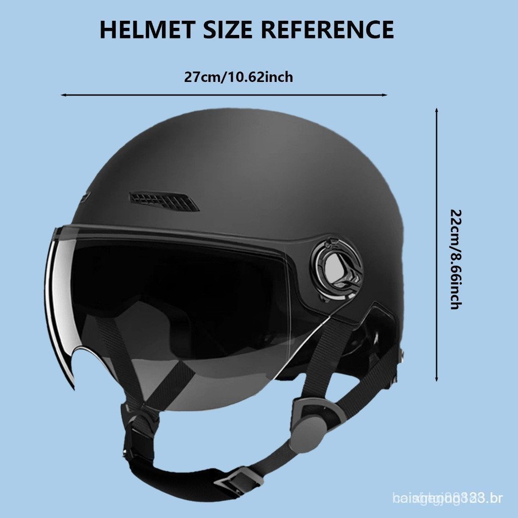 Capacete unissex para motocicleta, viseira solar à prova de vento com proteção facial, adequado para família, amigos, GK