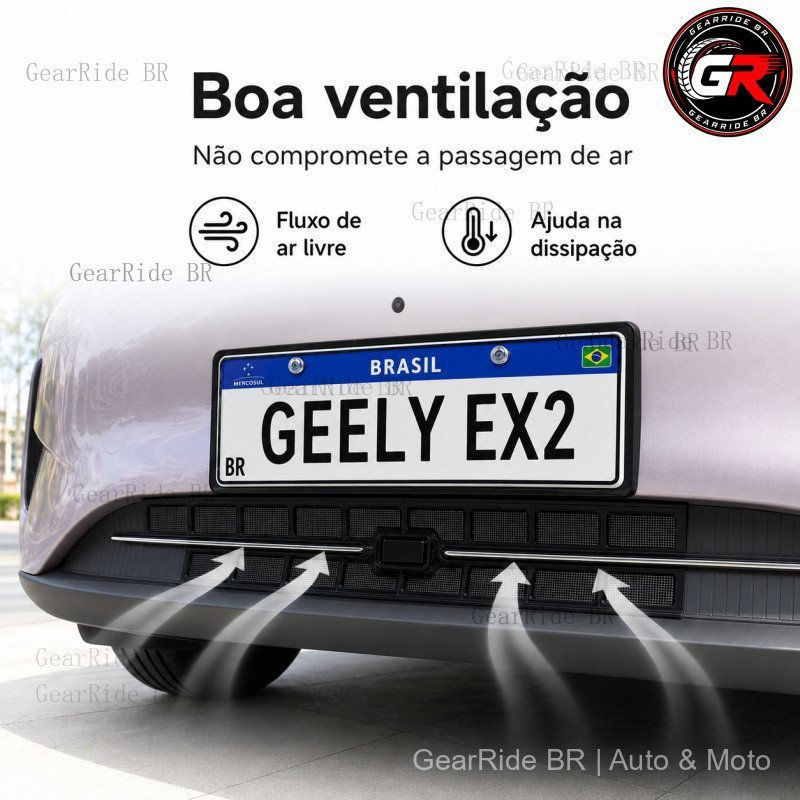 Fender Tela De Proteção Do Pára-Choque Dianteiro E Grade Radiador Geely EX2 Plástico Durável Fácil Instalação GearRide B