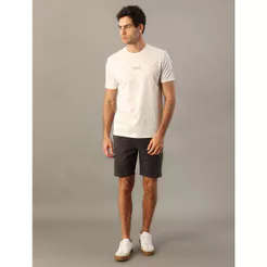 Camiseta Manga Curta Logo Calvin Klein Jeans Ny - Off White