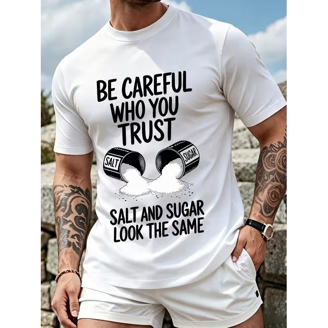 Camiseta Masculina Manga Curta Estampada Divertida Confortável Estilosa Moderna para Moda Casual Tendência Verão