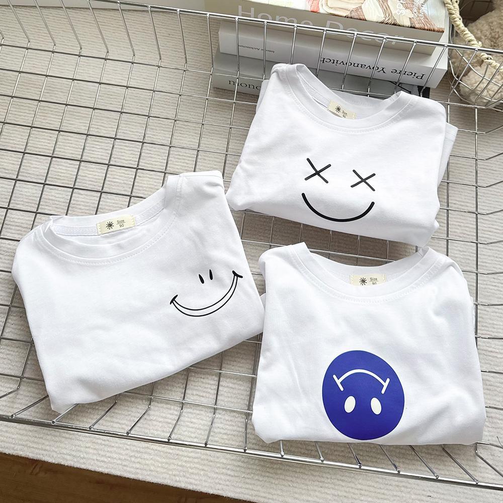 Crianças puro algodão macio manga comprida camiseta 25 primavera outono novo estilo menino bebê simples All-Match em tor