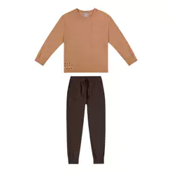 Conjunto Longo Infantil Menino Urbano Colorittá Marrom
