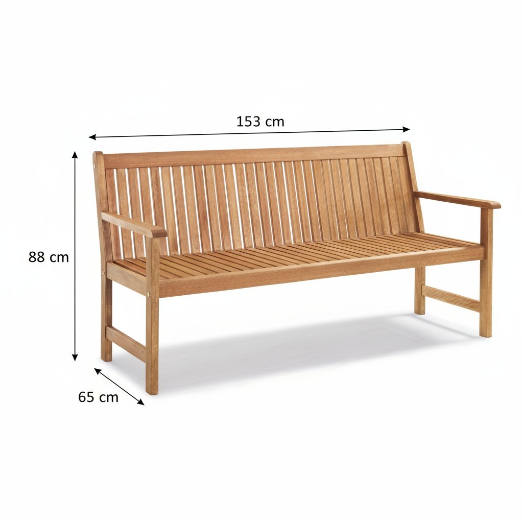 Banco Madeira Maciça 3 Lugares com Encosto 153cm Primavera Bronze/Jatobá Stain Jatobá · foto 2
