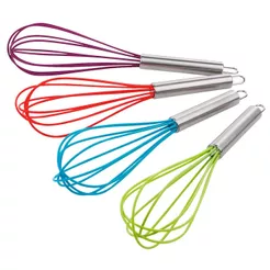 Batedor Manual de Ovos Cazza em Silicone com Cabo de Inox - Item Sortido