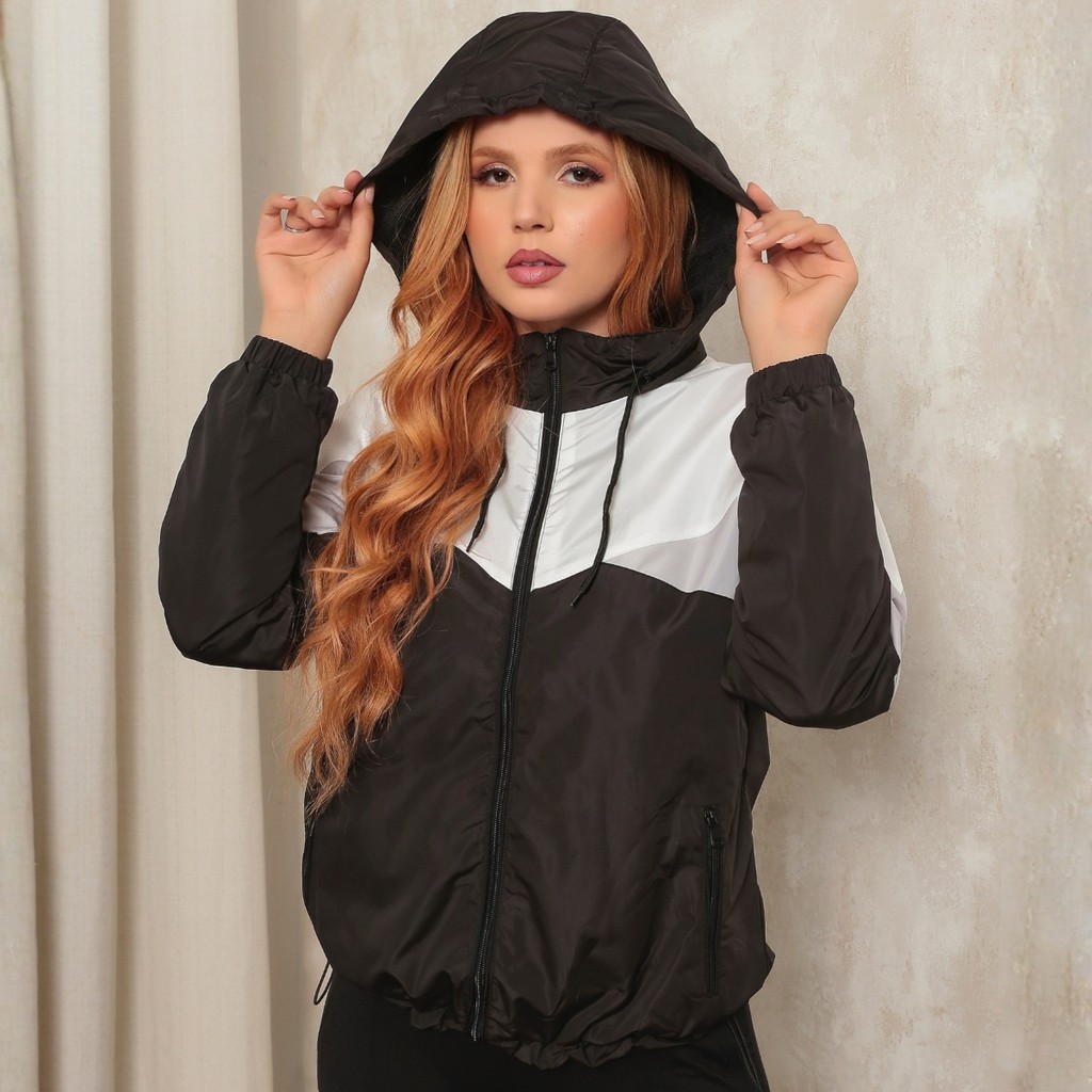 Corta Vento Feminino Jaqueta Impermeável Forrada Premium Top Repelente Água