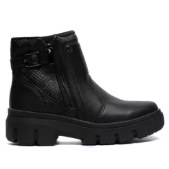 Bota Feminina Kolosh Cano Curto Tratorado Napa Preto