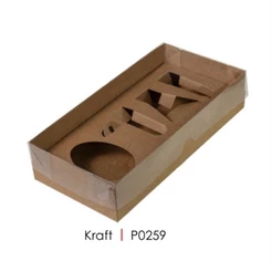 5~25 Caixa Kit Mini Confeiteiro 150G Ovo De Colher Kraft (Yin) P0259 KITCONFKRAFT