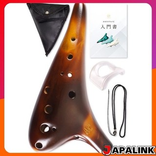 JINSELF [Feito à mão por artesãos] Conjunto de ocarina de cerâmica para iniciantes, Alto Dó, Introdutório, Instrumento 