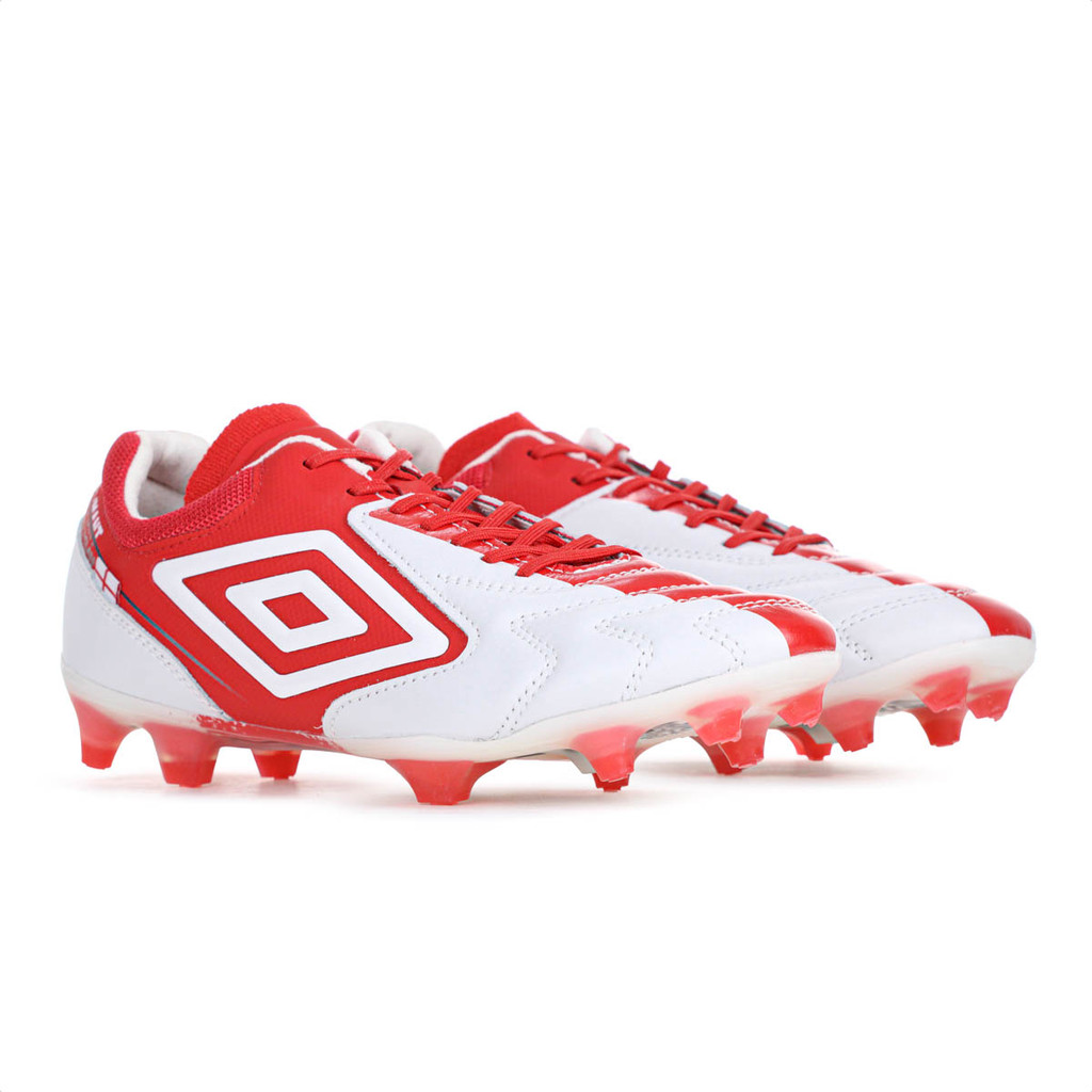 Detalhes do Chuteira Umbro Campo Adamant Master Class Pro England Vermelho e Branco - Masculino