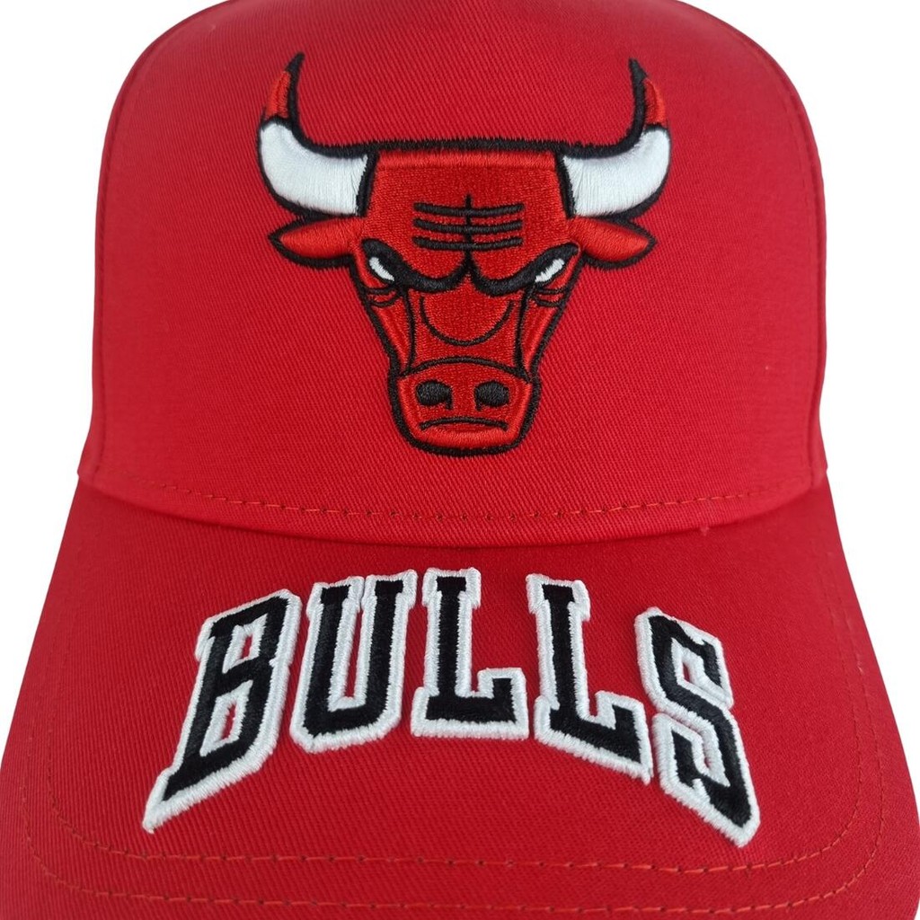 Detalhes do Boné New Era E-Frame Visor Hit Chicago Bulls Vermelho
