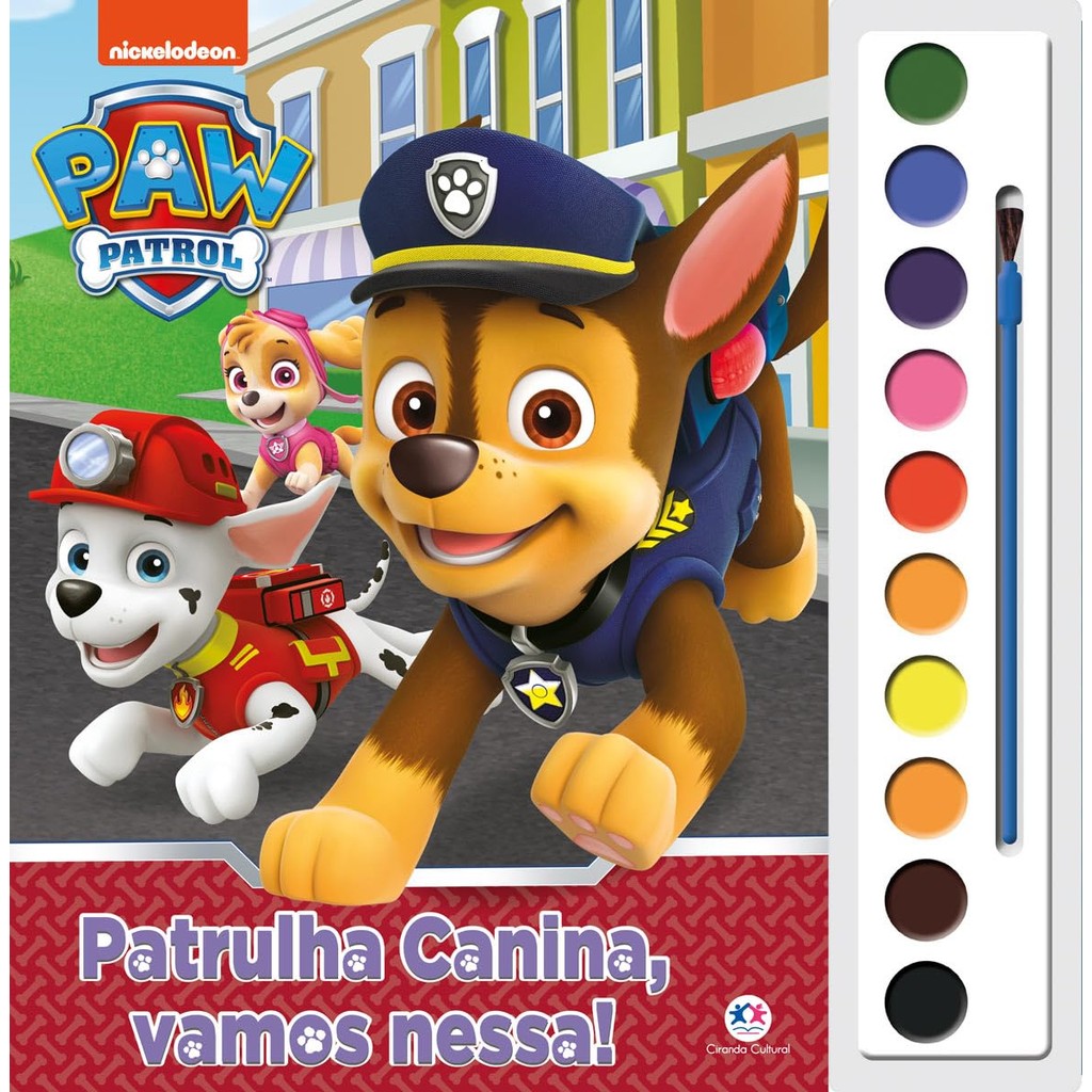 Patrulha Canina - Patrulha Canina, Vamos Nessa! Livro Com Aquarela + Pincel em Oferta na Shopee