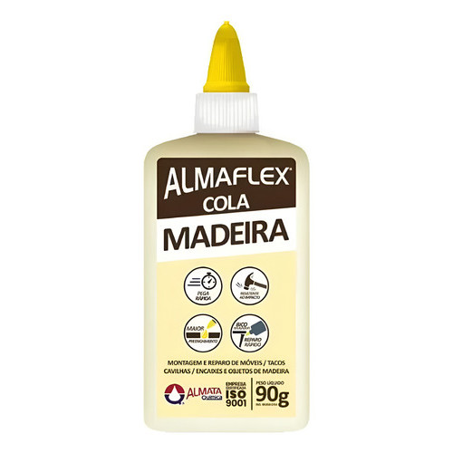 Cola Madeira Almaflex 90g Secagem Rápida Alta Resistência 