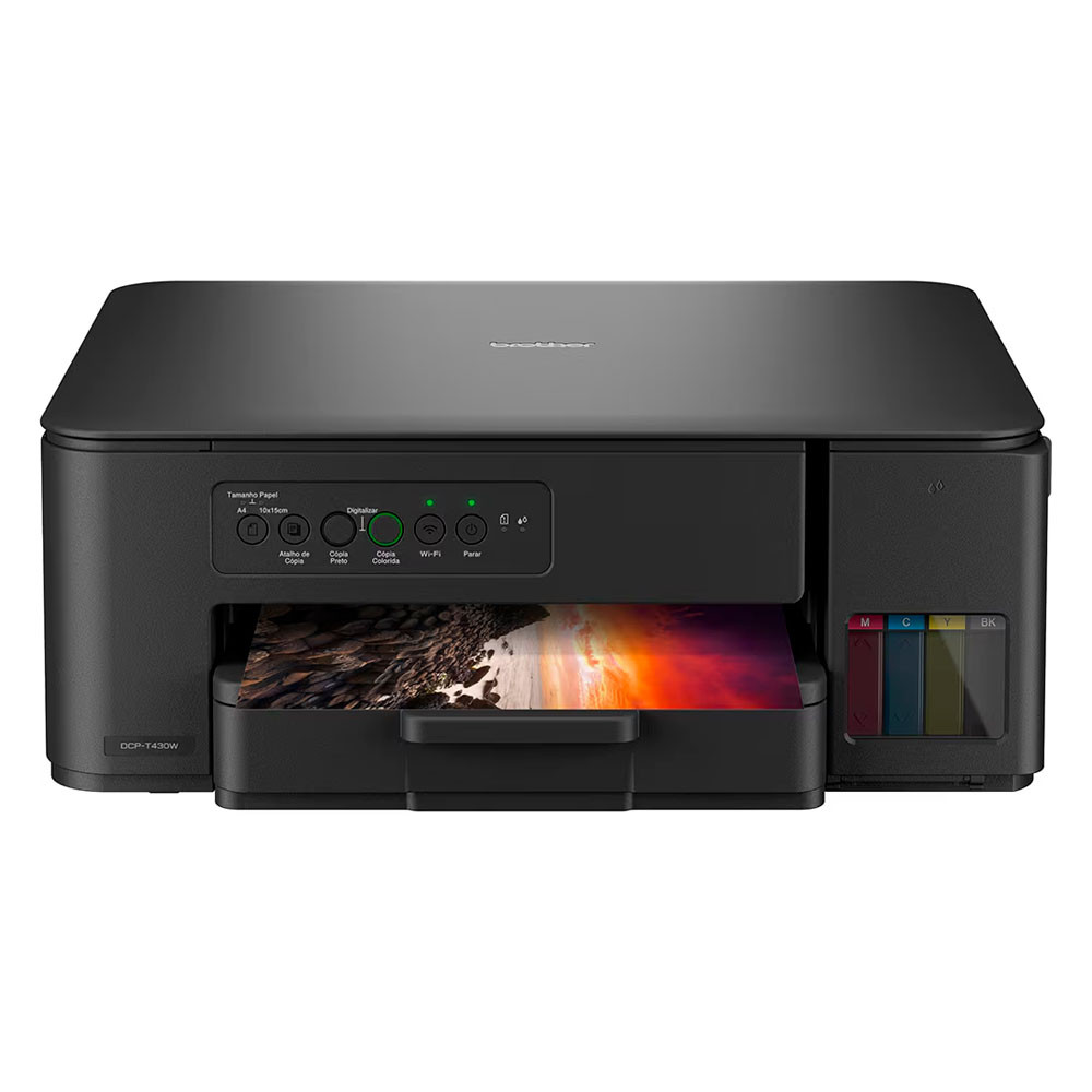 Impressora Multifuncional Brother DCP-T430W Tank Wi-Fi USB Bivolt em Oferta na Shopee